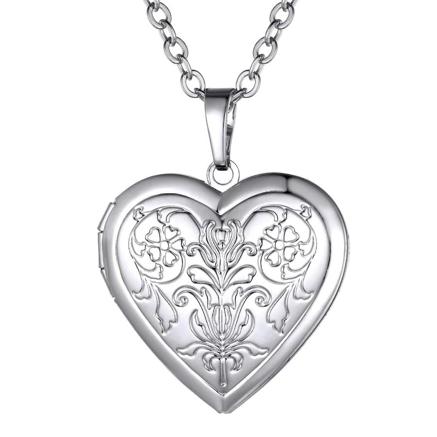 【並行輸入品】MUUYON 14K Gold Photo Necklace for Women, 10K/14K/18K Gold Vintaの画像