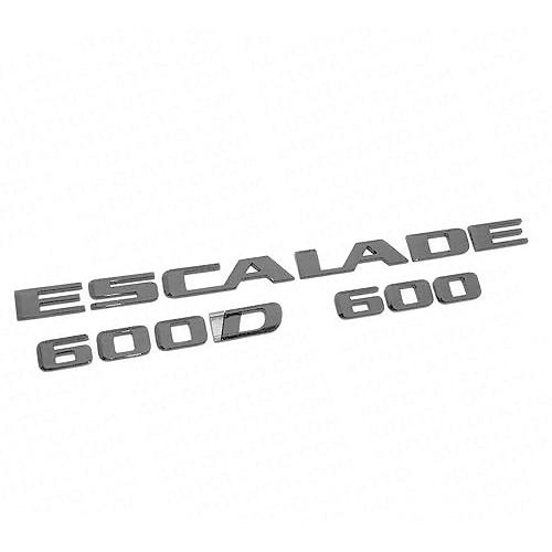 【並行輸入品】3Pcs Escalade 600 600D Rear Liftgate Emblem 3D Badge Letter Name_1