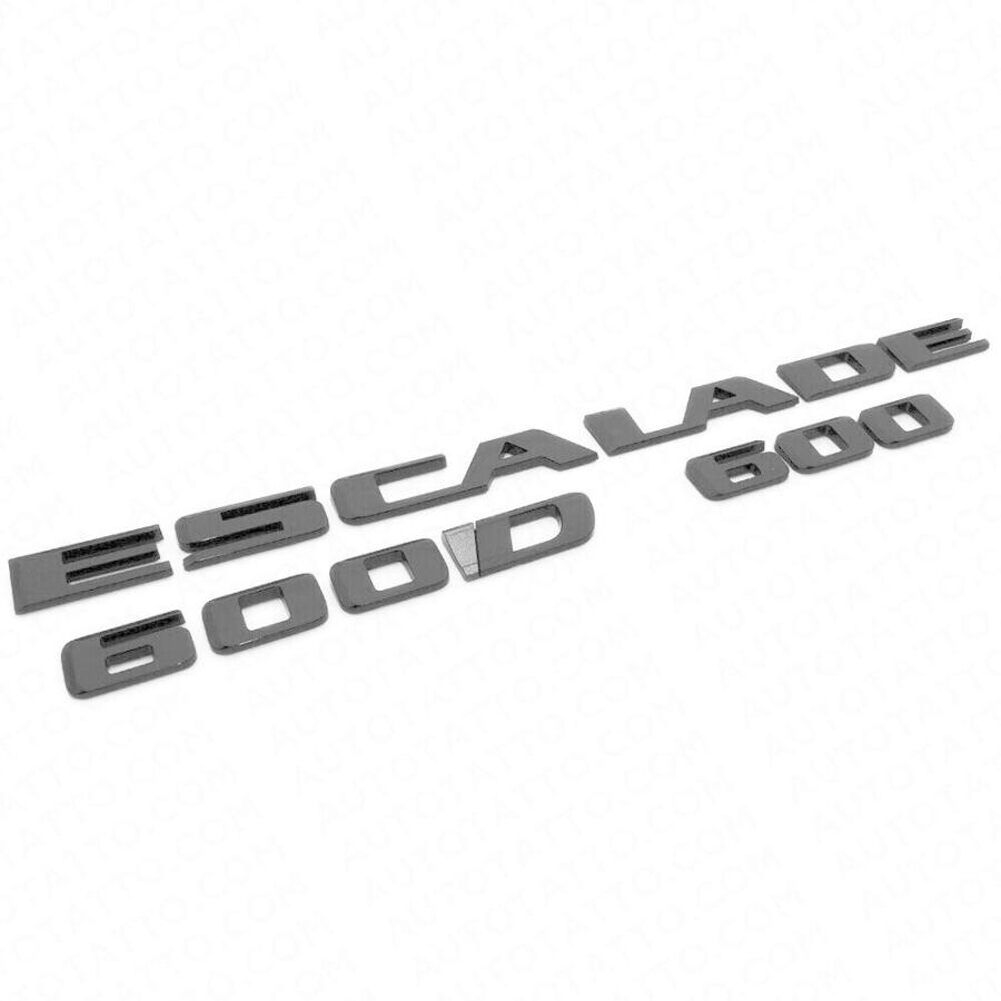 【並行輸入品】3Pcs Escalade 600 600D Rear Liftgate Emblem 3D Badge Letter Name_3