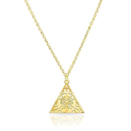 【並行輸入品】プロビデンスの目 ペンダント ネックレス。純スターリングシルバー。模倣者の邪眼、すべてを知っている目のペンダント， 18 inch_4