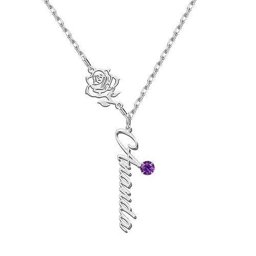 【並行輸入品】Althum 10K 14K 18K Real Gold Name Necklace Personalized 5mm Natuの画像