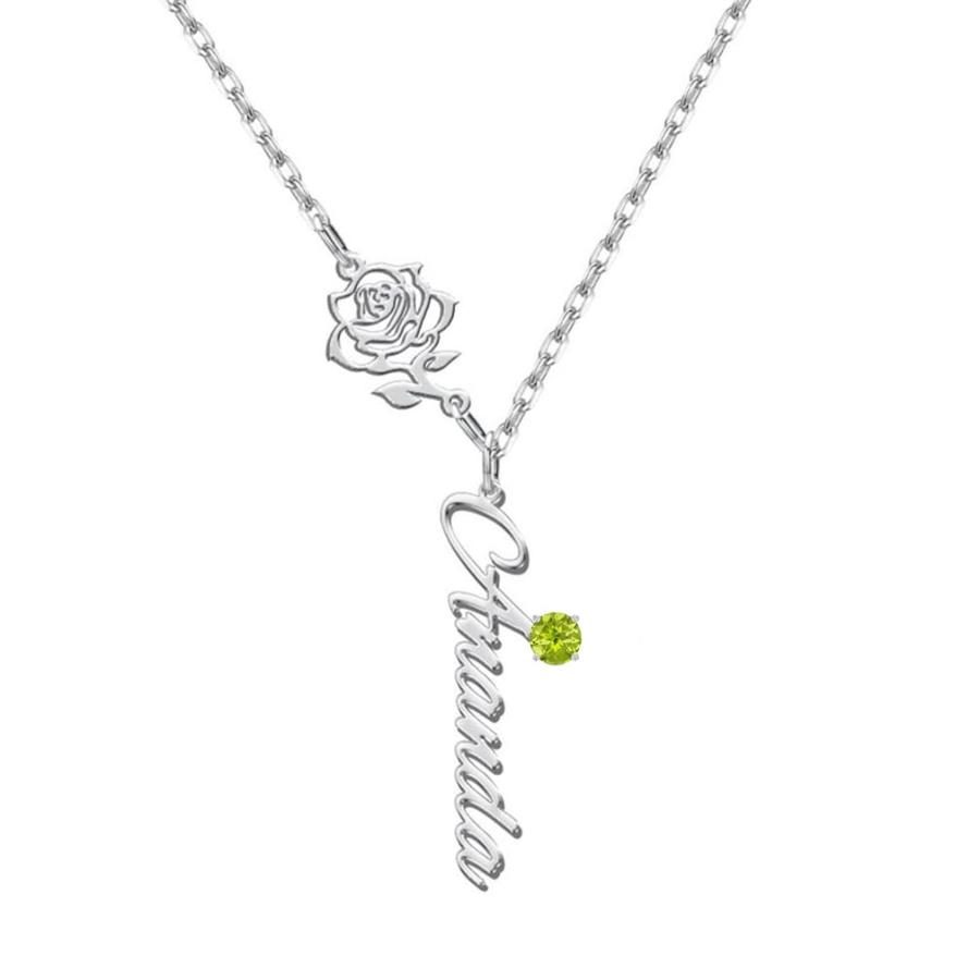 【並行輸入品】Althum 10K 14K 18K Real Gold Name Necklace Personalized 5mm Natuの画像