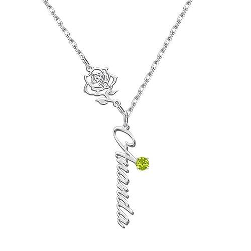 【並行輸入品】Althum 10K 14K 18K Real Gold Name Necklace Personalized 5mm Natuの画像