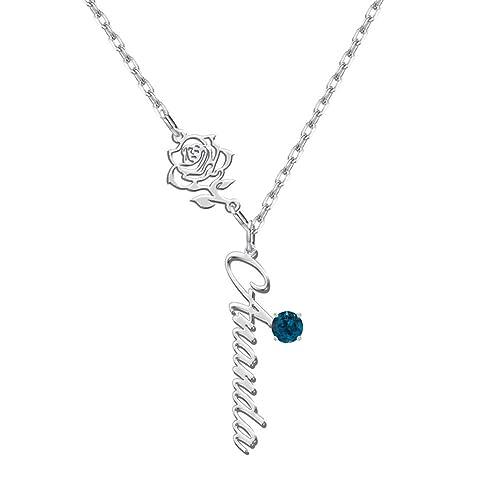 【並行輸入品】Althum 10K 14K 18K Real Gold Name Necklace Personalized 5mm Natuの画像