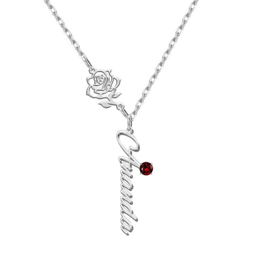 【並行輸入品】Althum 10K 14K 18K Real Gold Name Necklace Personalized 5mm Natuの画像