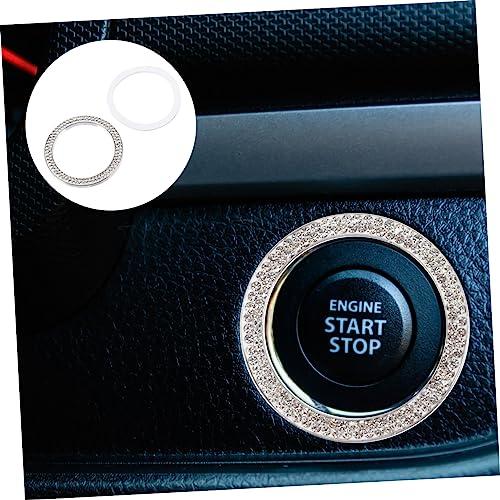 【並行輸入品】SUPVOX 2pcs Car Decorative Ring Crystal Ring Crystals Decor Crysの画像