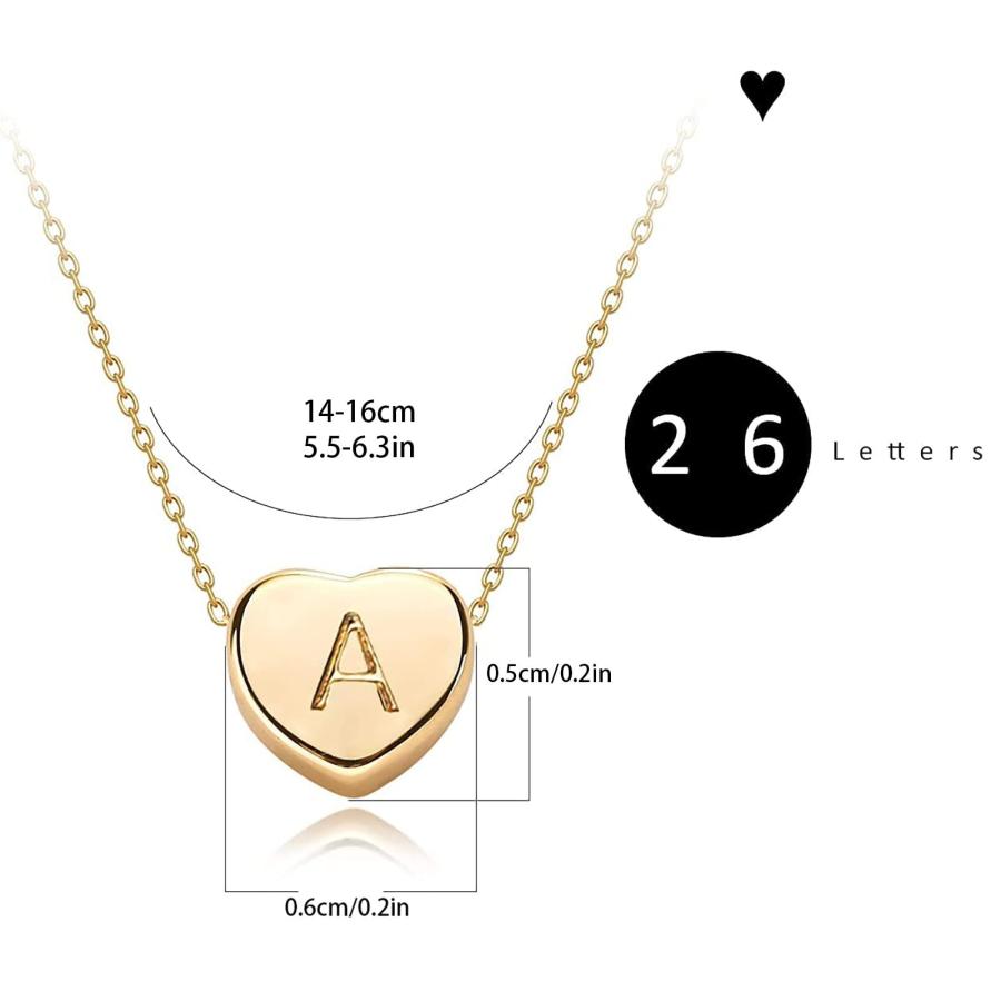 【並行輸入品】YQRDSHJS Letter J Necklace Coquette Necklace Gold Layered Neckla_3