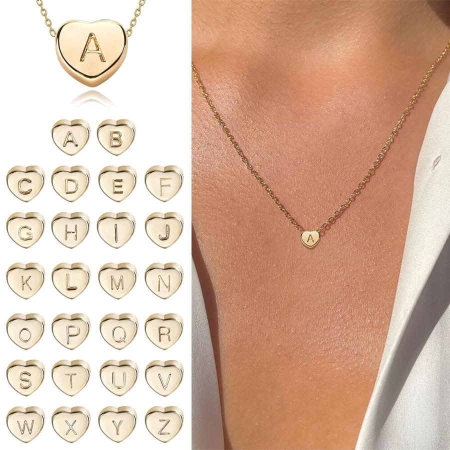 【並行輸入品】YQRDSHJS Letter J Necklace Coquette Necklace Gold Layered Neckla_9