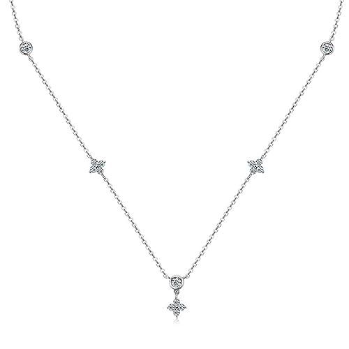 【並行輸入品】Artwis Lucky Four Leaf Clover Choker Necklace for Women 925 Ster