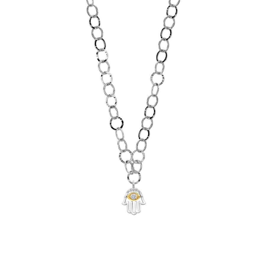 【並行輸入品】[Gem Stone King] 0.05カラット モアサナイト ネックレス レディース シルバー925 ＆10金 イエローゴール_3
