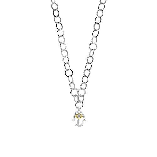 【並行輸入品】[Gem Stone King] 0.05カラット モアサナイト ネックレス レディース シルバー925 ＆10金 イエローゴール_4