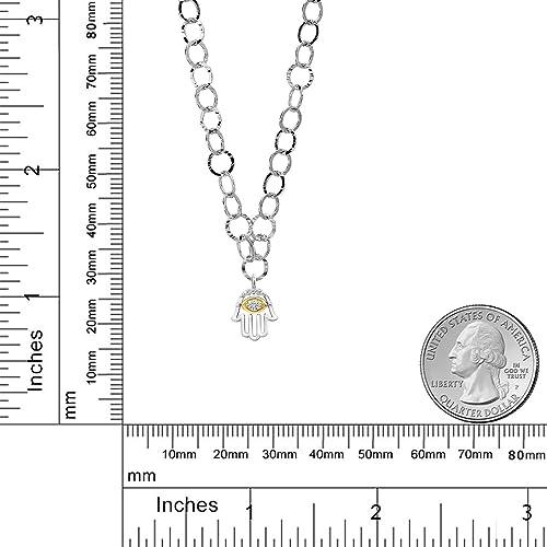 【並行輸入品】[Gem Stone King] 0.05カラット モアサナイト ネックレス レディース シルバー925 ＆10金 イエローゴール_7