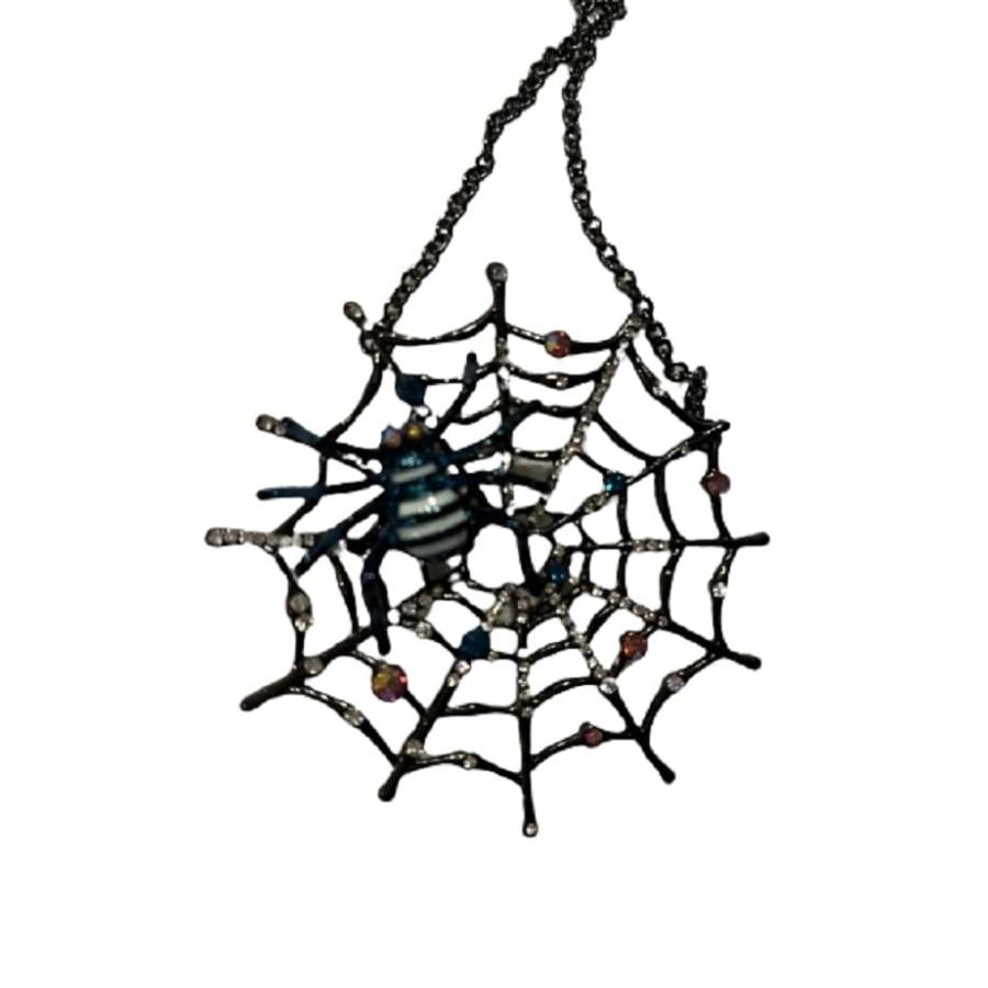【並行輸入品】Betsey Johnson ハロウィン スパイダーネックレス， 16" + 3" extender， approx drop_6