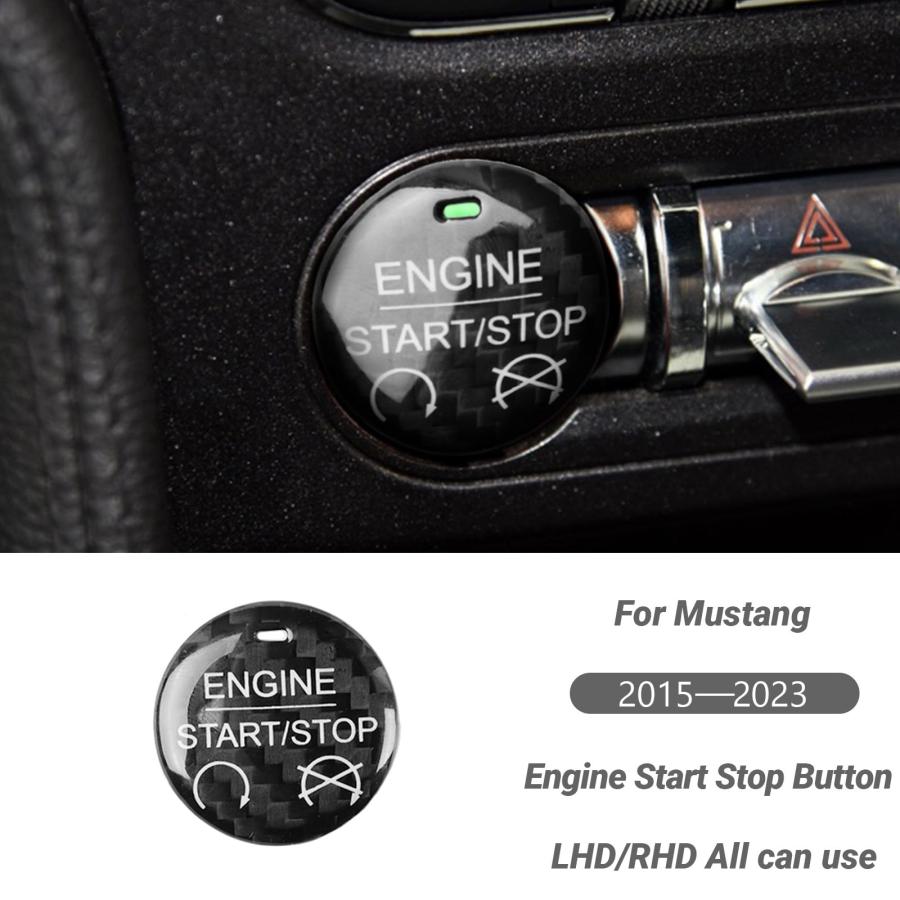 【並行輸入品】Car Engine Start Stop Button Sticker Decal Carbon Fiber Interiorの画像