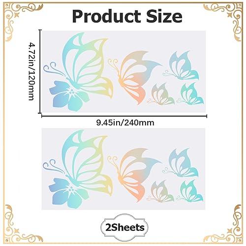 【並行輸入品】GORGECRAFT 2 Sheet Butterfly Car Decal Set Butterfly Vinyl Waterの画像