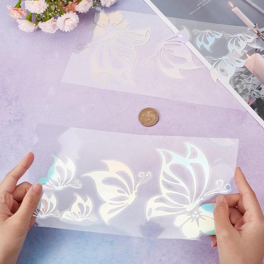 【並行輸入品】GORGECRAFT 2 Sheet Butterfly Car Decal Set Butterfly Vinyl Waterの画像