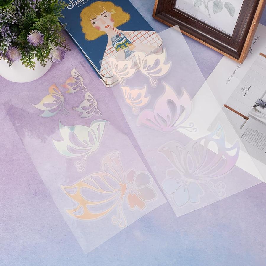 【並行輸入品】GORGECRAFT 2 Sheet Butterfly Car Decal Set Butterfly Vinyl Waterの画像