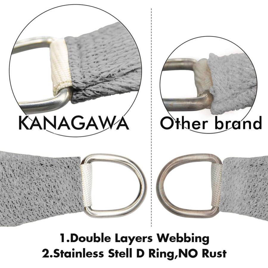 【並行輸入品】KANAGAWA サンシェード セイル 13フィートX20フィート グレー 長方形 DZ KW1212 紫外線ブロック キャノピー_9