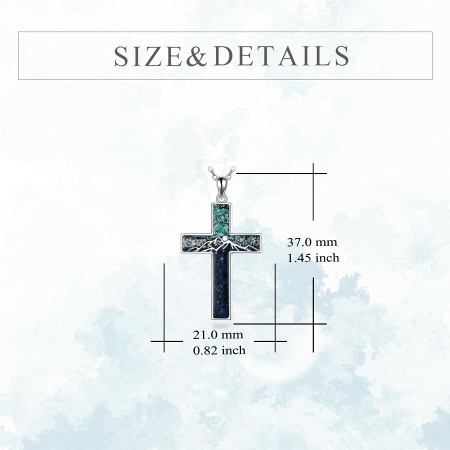 【並行輸入品】YFN クロスネックレス スターリングシルバー 宗教クロスペンダント クリスチャン ジュエリーギフト レディース メンズ， スター_9