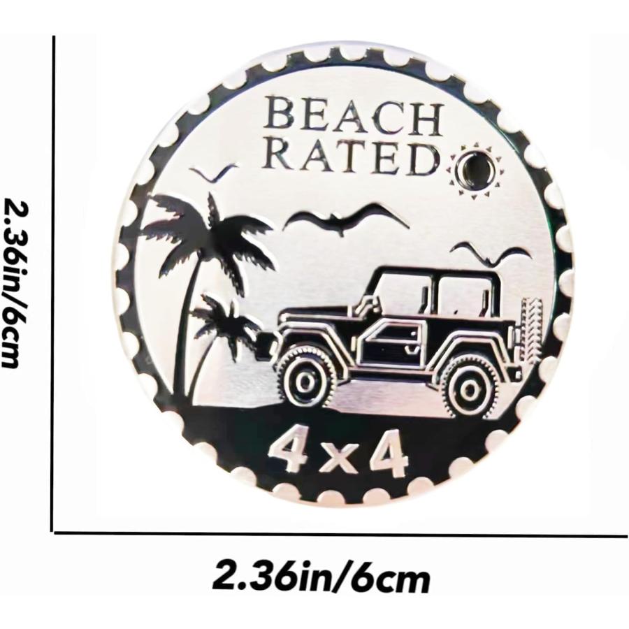【並行輸入品】4 x 4 Metal Automotive Badge 3D Metal Car Emblems Emblems Roundの画像
