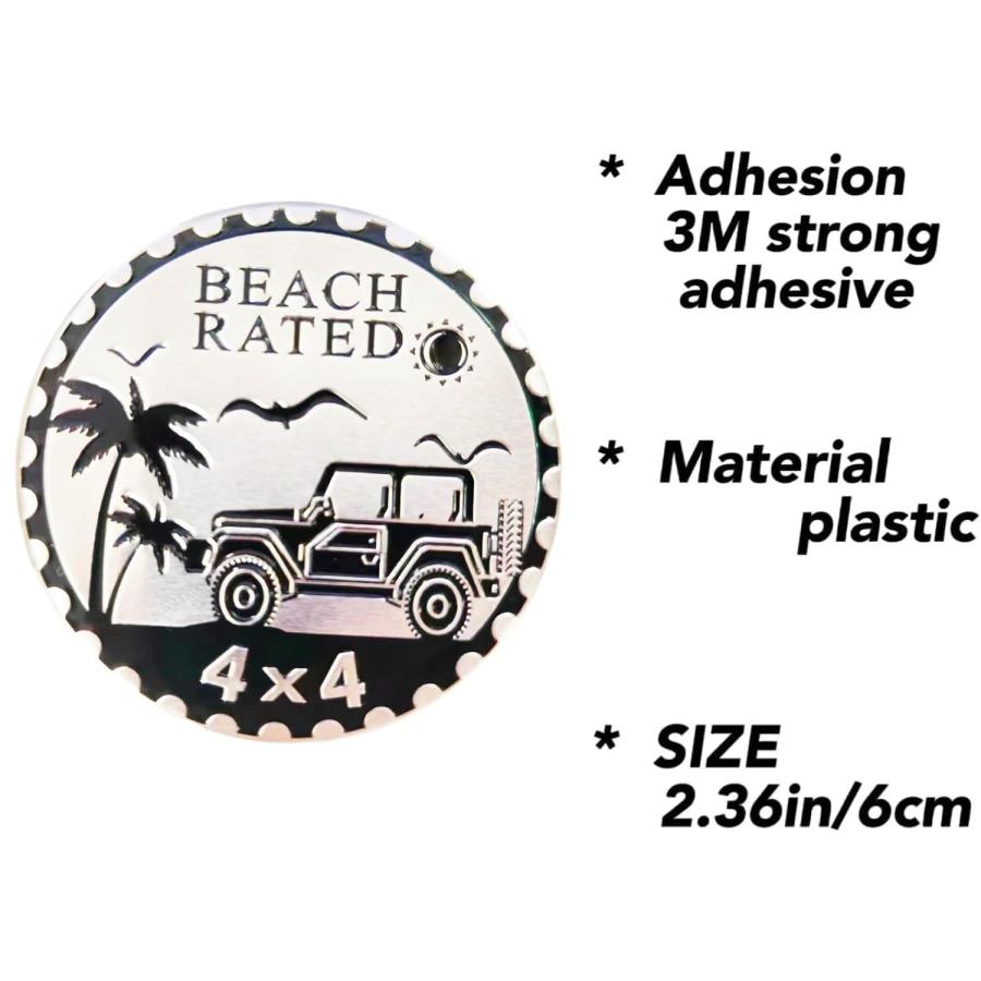 【並行輸入品】4 x 4 Metal Automotive Badge 3D Metal Car Emblems Emblems Roundの画像