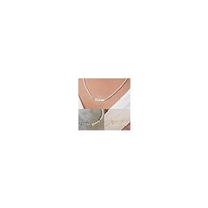 【並行輸入品】GLAVEHO Pearl Strands with Name Personalized Pearl Name Necklaceの画像