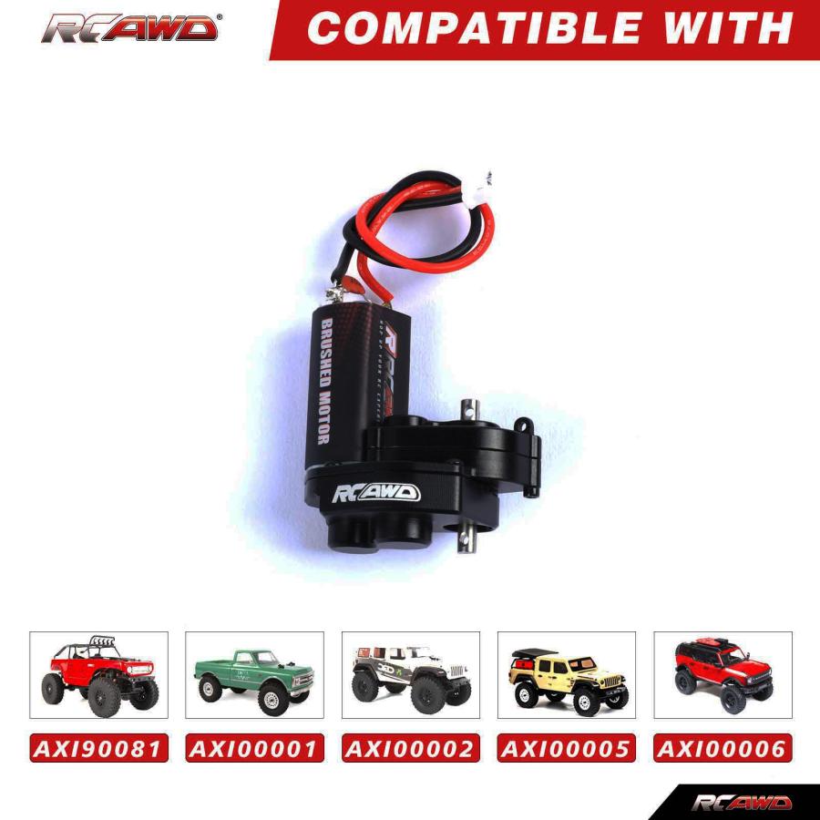 【並行輸入品】RCAWD アップグレード 55T カーボンブラシ 050モーター アルミセンターギアケース トランスミッション スチールギア付き_9