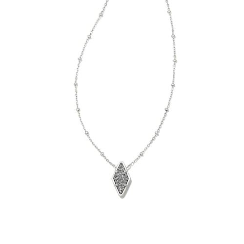 【並行輸入品】Kendra Scott Kinsley ショートペンダントネックレス， One Size， 真鍮， キュービックジルコニア Ke_1