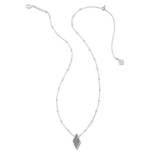 【並行輸入品】Kendra Scott Kinsley ショートペンダントネックレス， One Size， 真鍮， キュービックジルコニア Ke_4