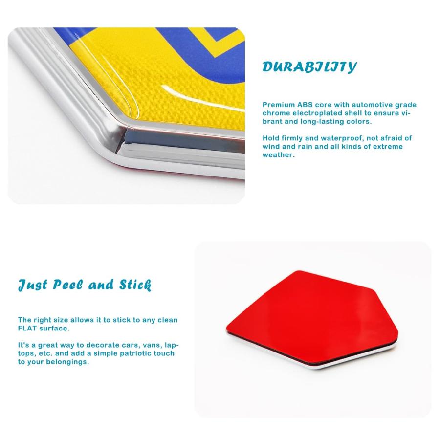 【並行輸入品】Overdecor 2 Pack Ukraine Flag with Trident Decal Sticker Emblemの画像