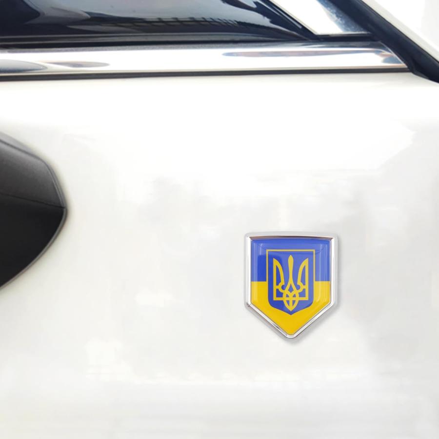 【並行輸入品】Overdecor 2 Pack Ukraine Flag with Trident Decal Sticker Emblemの画像