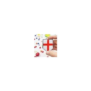 【並行輸入品】Overdecor 2パック イングランド国旗デカール 英語ステッカー エンブレム クロームシールドフラッグ 車のバンパー用 Ovの画像