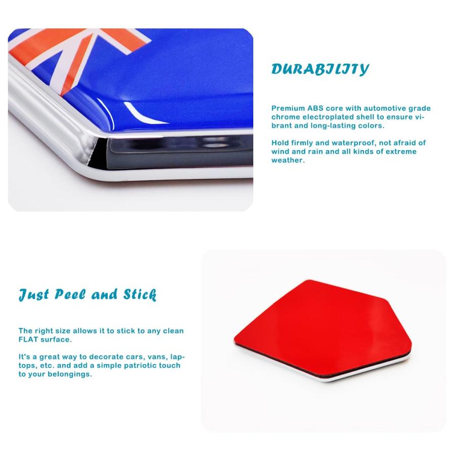 【並行輸入品】Overdecor 2 Pack New Zealand Flag Decal New Zealander Sticker Emの画像