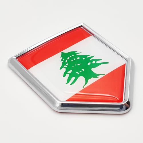 【並行輸入品】Overdecor 2 Pack Lebanon Flag Decal Lebanese Sticker Emblem Flagの画像