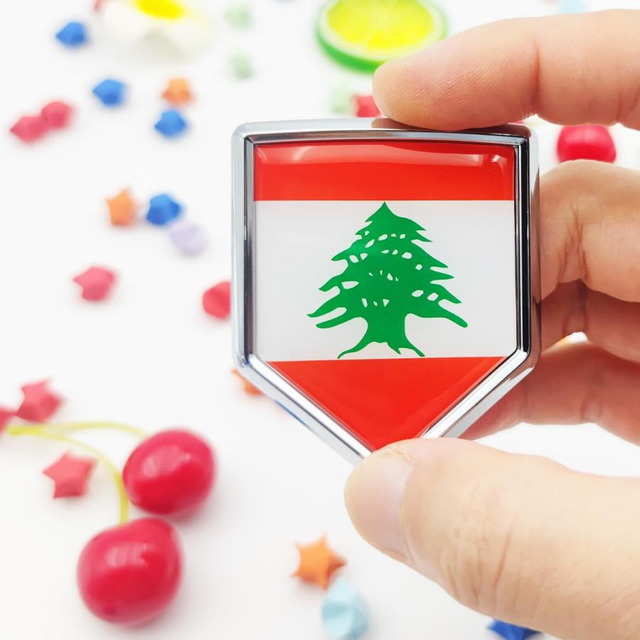 【並行輸入品】Overdecor 2 Pack Lebanon Flag Decal Lebanese Sticker Emblem Flagの画像