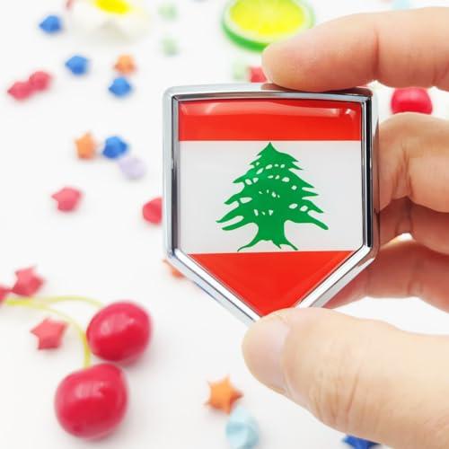 【並行輸入品】Overdecor 2 Pack Lebanon Flag Decal Lebanese Sticker Emblem Flagの画像