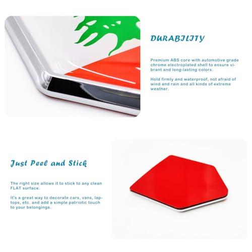 【並行輸入品】Overdecor 2 Pack Lebanon Flag Decal Lebanese Sticker Emblem Flagの画像