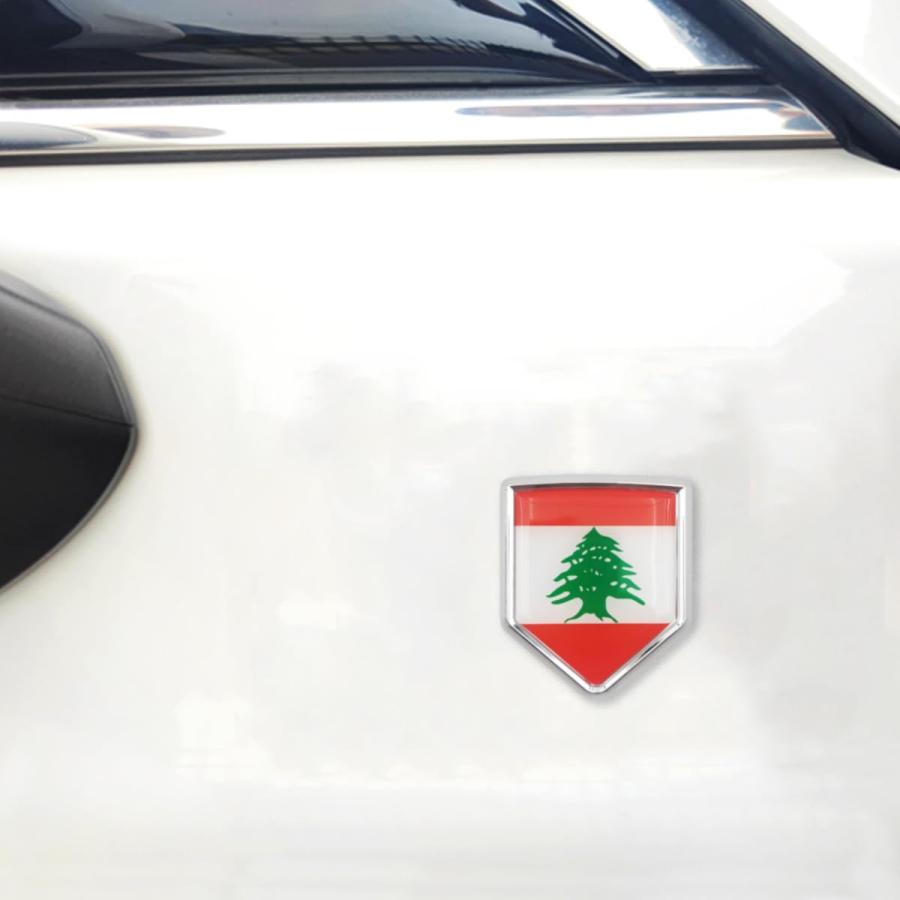 【並行輸入品】Overdecor 2 Pack Lebanon Flag Decal Lebanese Sticker Emblem Flagの画像