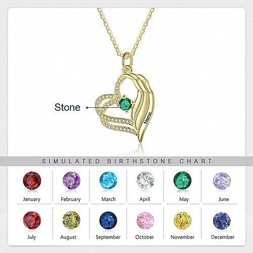 【並行輸入品】BETHZA 10K 14K 18K Solid Gold Personalized Heart Necklace for Woの画像