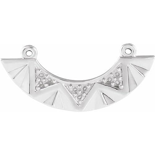 【並行輸入品】Semi Polished Platinum 9 Nine Stone Curved Bar Necklace Center Jの画像