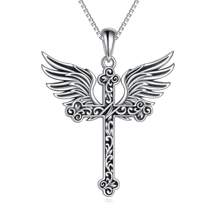 並行輸入品】POPLYKE 十字架 天使の翼ネックレス レディース メンズ