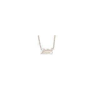 【並行輸入品】MOLICACI 10K/14K/18K Solid Gold Personalized 2 Name Necklace, Reの画像