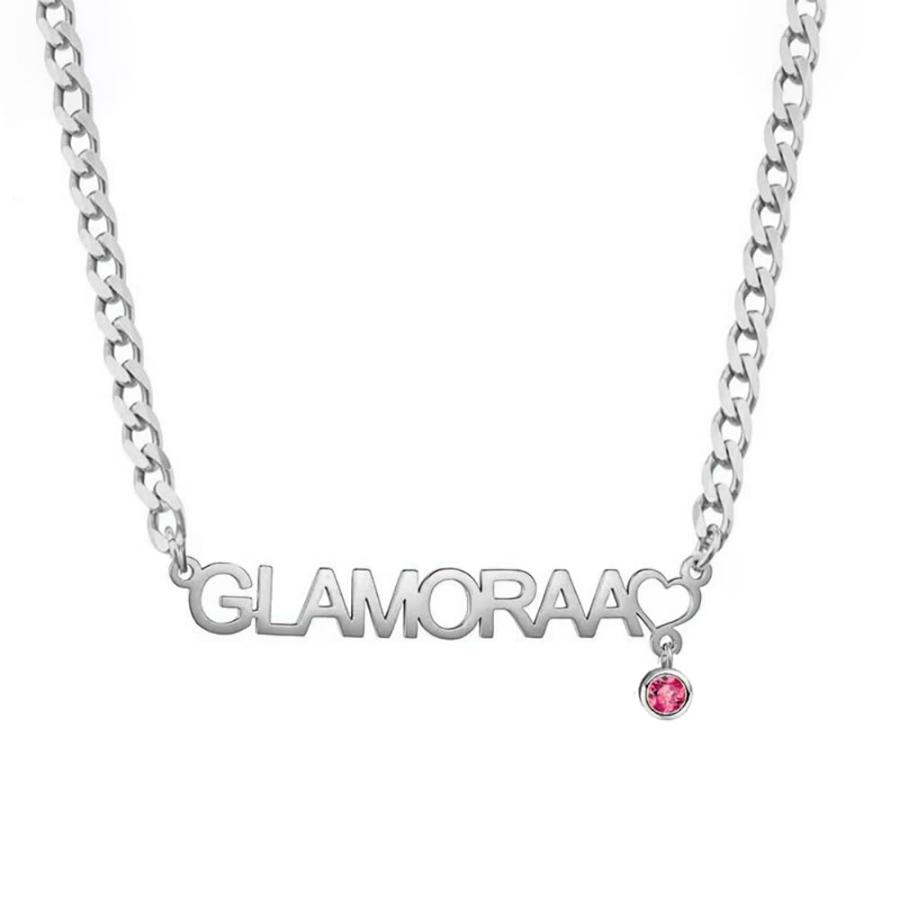 【並行輸入品】MOLICACI 10K 14K 18K Solid Gold Personalized Name Necklace withの画像