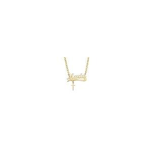 【並行輸入品】MOLICACI 10K/14K/18K Solid Gold Personalized Name Necklace withの画像