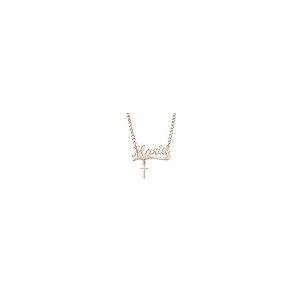 【並行輸入品】MOLICACI 10K/14K/18K Solid Gold Personalized Name Necklace withの画像