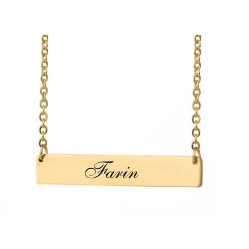 【並行輸入品】Personalized Gold Name Necklace (Yellow, 14K Gold)の画像