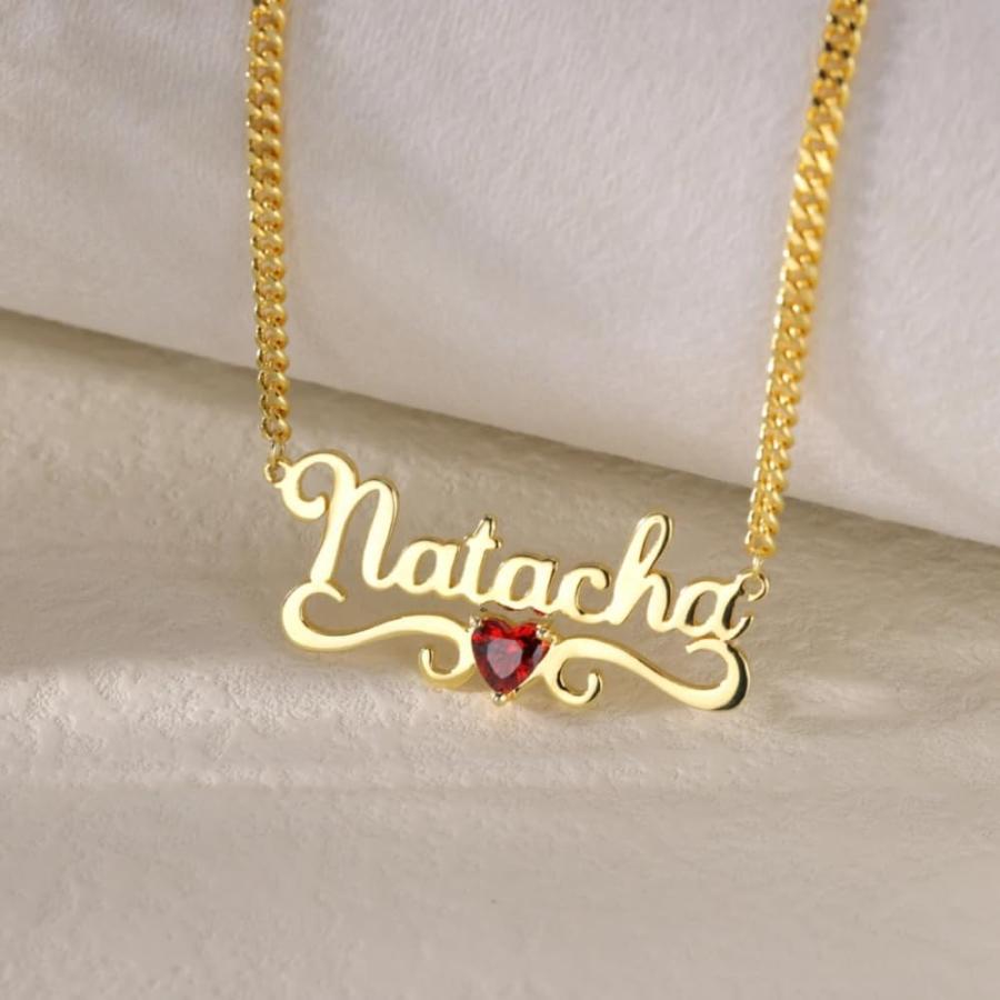 【並行輸入品】MOLICACI 10K Gold Name Necklace Personalized for Women, 10K/14K/の画像