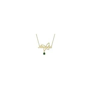 【並行輸入品】MOLICACI 10K Gold Birthstone Name Necklace Personalized for Womeの画像