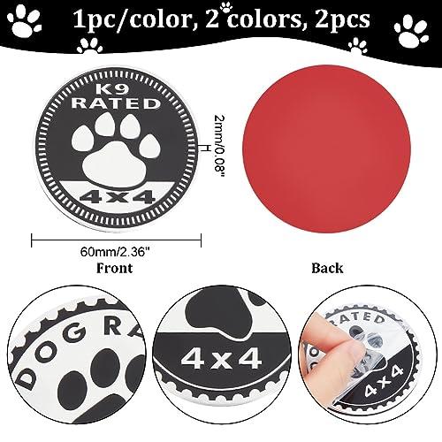 【並行輸入品】UNICRAFTALE 2 Pcs 2 Colors Dogs Rated Car Emblem Aluminum Adhesiの画像