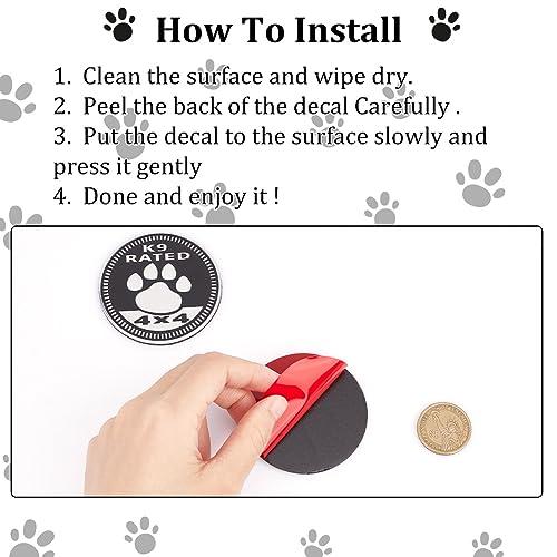 【並行輸入品】UNICRAFTALE 2 Pcs 2 Colors Dogs Rated Car Emblem Aluminum Adhesiの画像